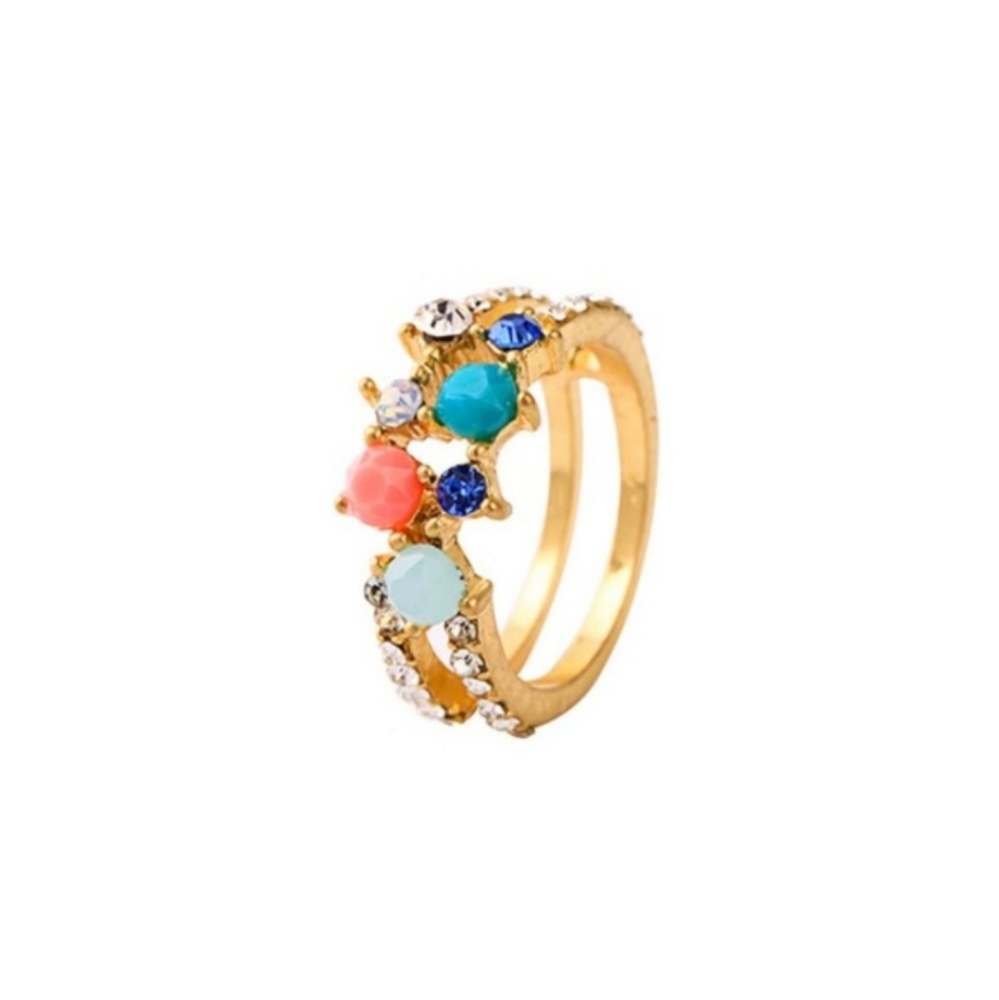 Multi colored crystal statement ring! - Picture 2 of 6